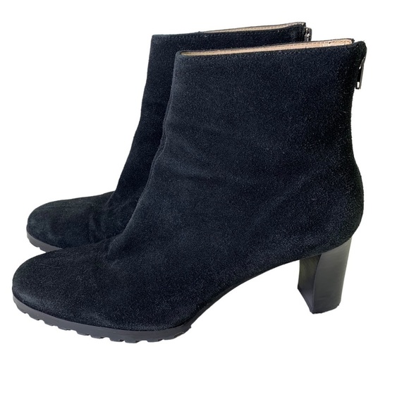Ann Taylor Loft Black Suede 2 1/2" heel Boot size 7M - Picture 1 of 8